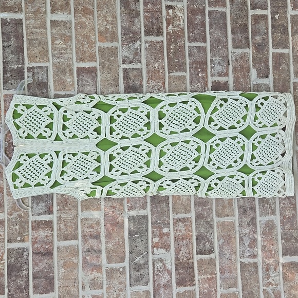 Tory Burch Lexi Crochet Dress Runway Green RARE Size S - Picture 4 of 7